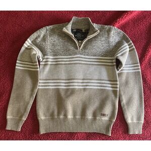 David Britton Buffalo Quarter-Zip Sweater - Adult Medium Excellent Condition